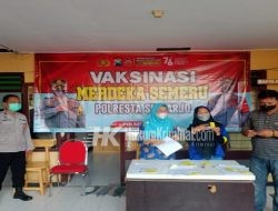 Polresta Sidoarjo Giat Vaksinasi Merdeka Semeru di Mako Polsek Tarik