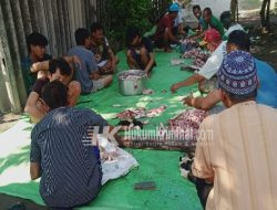 Idul Adha Kali Ini, Warga Lingkungan RT O1 Potong 4 Ekor Kambing untuk Kurban