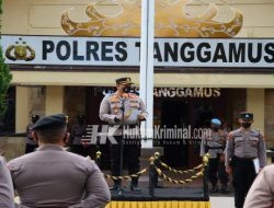 Kapolres Tanggamus Pimpin Upacara Pengukuhan Kabag Ops dan Kasiwas