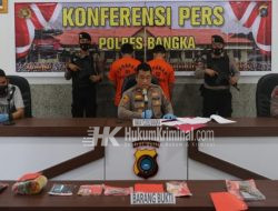 Wakapolres Bangka Pimpin Pres Rilis Ungkap Kasus Narkoba