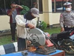 Ratusan Knalpot Brong Dimusnahkan Polisi