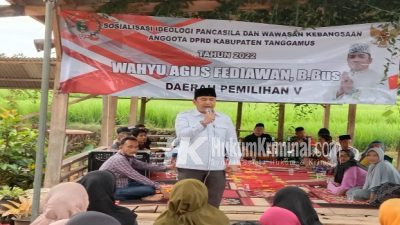 Wahyu Agus Fediawan Anggota DPRD Kabupaten Tanggamus Partai PDI-P,  Adakan Sosialisasi Idiologi Pancasila dan Wawasan Kebangsaan
