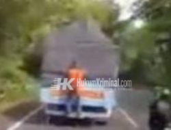 Bajing Loncat Beraksi di Jalan Ngawi-Solo