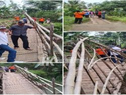 Wabup Bersama BPBD Tinjau Jembatan Putus yang Telah Banyak Memakan Korban
