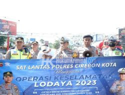 Kapolres Cirebon Kota Apresiasi Warga, Bagikan Helm SNI dalam Sosialasi Ops Keselamatan Lodaya 2023