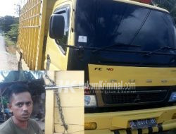 Diduga Menyamar Jadi Supir Armada Mobil Truk Cool Diseel BL.8477.BH Sedang Angkut Bermuatan Minyak Mentah di Aceh Tamiang.