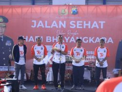 Hari Bhayangkara Ke – 77, Polres Bojonegoro Gelar Jalan Santai Bersama Forkopimda*