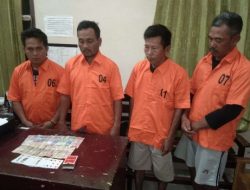 4 Palaku Perjudian 303 di tangkap Polisi.