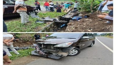 Lakalantas Avanza Vs Yamaha VCX, Kendaraan Kondisi Rusak Parah