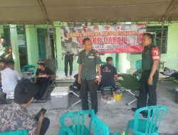 Danramil 0813 – 05 Dander Adakan Donor Darah, Guna Penuhi Stok Darah PMI Bojonegoro