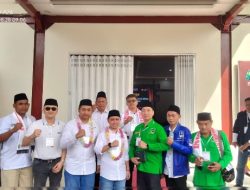 Pendaftaran Bupati Mojokerto Gus Barra Di Kantor KPU Mojokerto Di Kawal Ratusan Pendukung