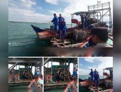 Aktifitas Tambang Ponton Isap di laut Belembang Ditertibkan Polres Bangka Barat
