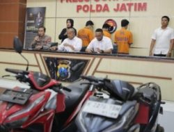 Polda Jatim Berhasil Amankan Tiga Tersangka Curanmor Salah Satunya Bersenjata Airsoft Gun