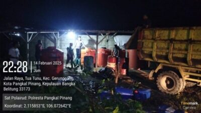 Pelaku Penyalahgunaan BBM Solar Subsidi di SPBU Ketapang, Pangkalpinang di Tangkap