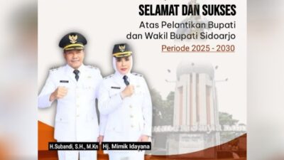 Bupati dan Wakil Bupati Sidoarjo Resmi Dilantik Presiden Prabowo di Istana Negara Jakarta