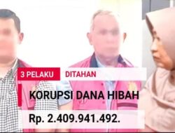 3 Pelaku Korupsi Dana Hibah Koni Kota Kediri Rp 2.409.941.492 Akhirnya di Tahan Kejari