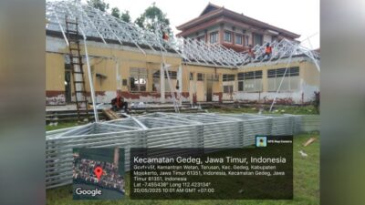 Proyek Kementrian PU Dirjen Prasarana Strategis Bernilai ratusan miliyar rupiah Desa Terusan, Gedeg diduga asal-asalan