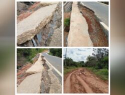 LSM Gmicak Minta Polisi Menindaklanjuti Proyek infrastruktur Jalan Anggran Rp 17.912.631.200 Ambrol