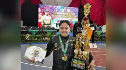 Personel Polres Lamongan, Bripda Sholeh Maulana, Raih Medali Emas di Pencak Silat Pangdivif 2 Cup 2025