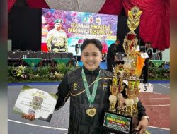Personel Polres Lamongan, Bripda Sholeh Maulana, Raih Medali Emas di Pencak Silat Pangdivif 2 Cup 2025