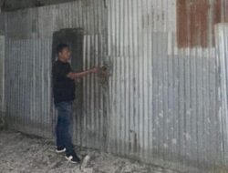 Kasat Reskrim Polres Pelabuhan Belawan AKP Riffi Noor Faizal, S.Tr.K., SIK Gudang dugaa  Penimbunan BBM itu Kosong