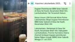 Dugaan Penimbunan BBM Solar Subsidi di Desa Sei Kasih, Kecamatan Bilah Hilir, Lambuhanbatu Tak Tersentuh Hukum
