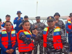 13 Ponton Tambang Timah ilegal di Perairan teluk Inggris Akhirnya di Amankan Tim Gabungan Polairud Bangka Barat dan TNI AL Mentok.