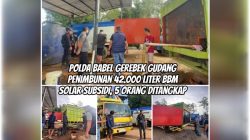 Polda Babel Gerebek Gudang Penimbunan 42.000 Liter BBM Solar Subsidi, 5 Orang Ditangkap