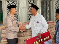 Polri Peduli : Polres Kediri Salurkan Bantuan Untuk Pembangunan Masjid An Nur Al Utsmani