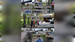 Kasus 86 Penanaman Tiang Wifi iforte Ilegal Rp 50 juta diduga Bebas di Satreskrim Polresta Sidoarjo